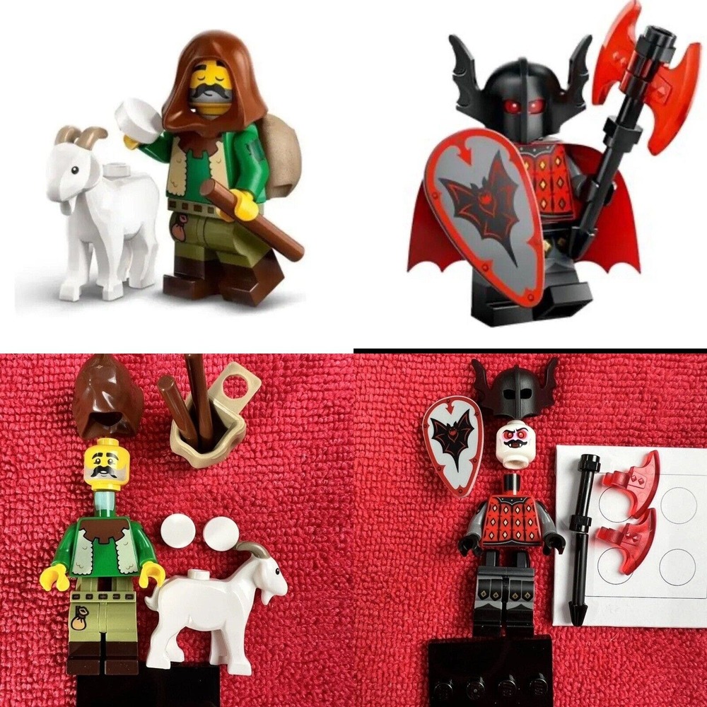 LEGO 71045 Series 25 CMF VAMPIRE KNIGHT Bat Lord & Goatherd NEVER ASSEMBLED!